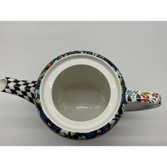 Gracie Stechcol Mad Hatter Design TEAPOT Bone China Made in England Collectible - Picture 14 of 16